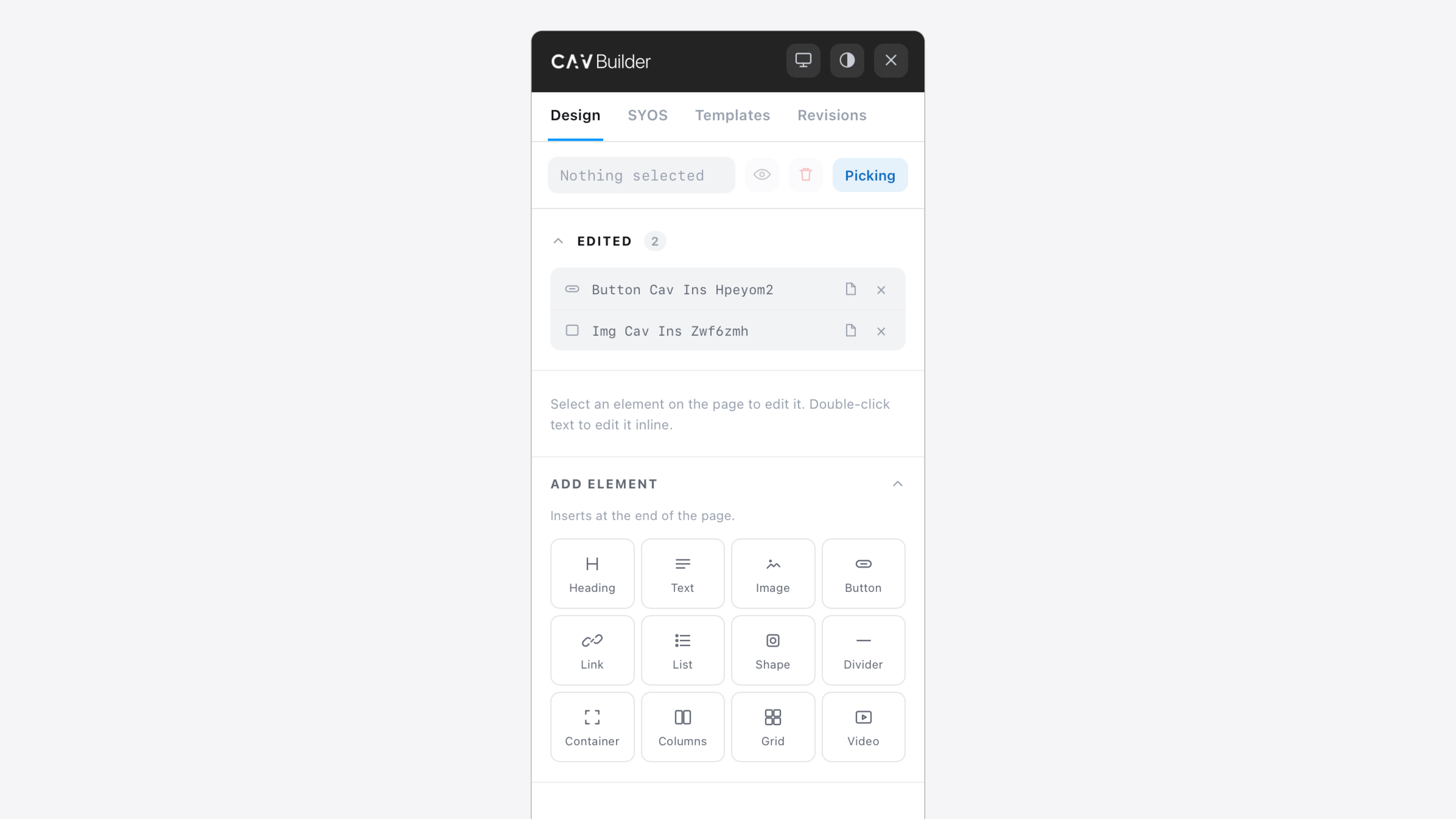 CAVBuilder editor