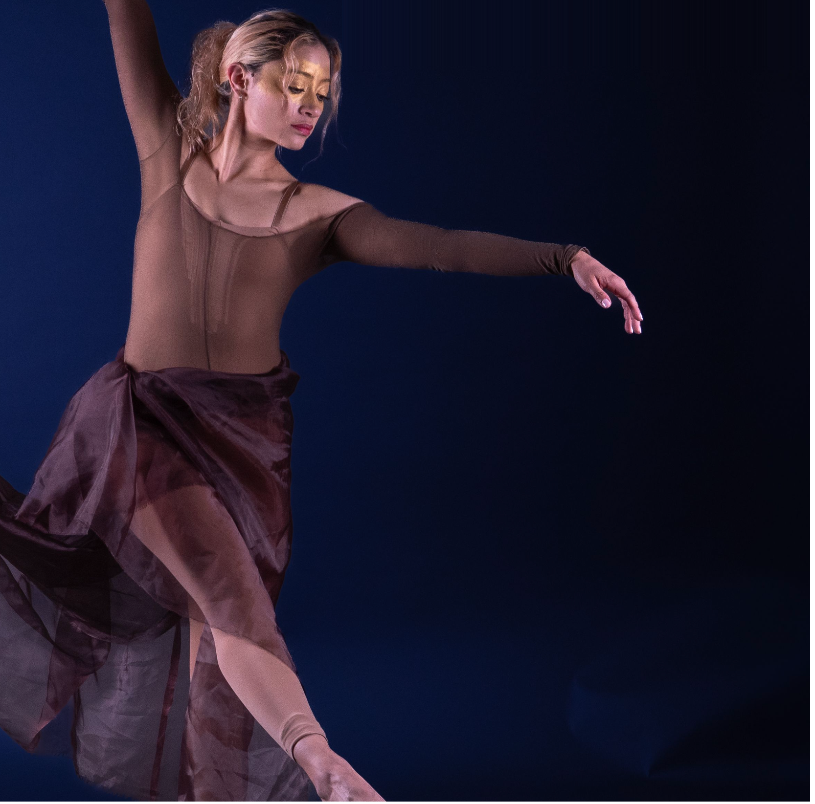 Dancer mid-leap